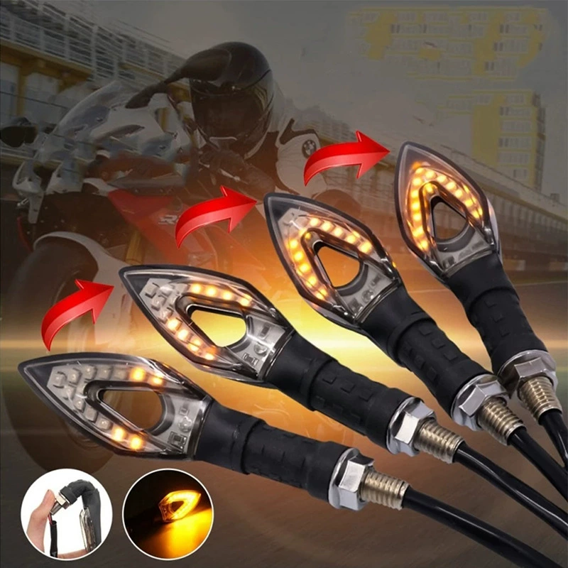 Прямая Продажа с фабрики подходит для мотоцикла 14LED Проточная вода указатель поворота Алмазный полый Индикатор сигнальная лампа модификация аксессуаров