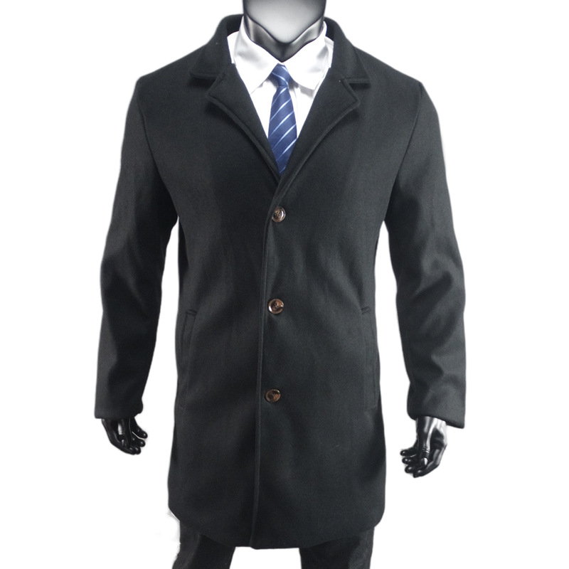 Ropa de hombre Abrigo de lana nuevo para hombre Abrigo con forro de lana multicolor_voghion.com