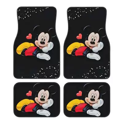 Mouse Water-Absorbent and Dirt-Resistant Floor – Avtomobil döşəmə paspasları - 305de-mickey-2-3344cm-two-piece-set