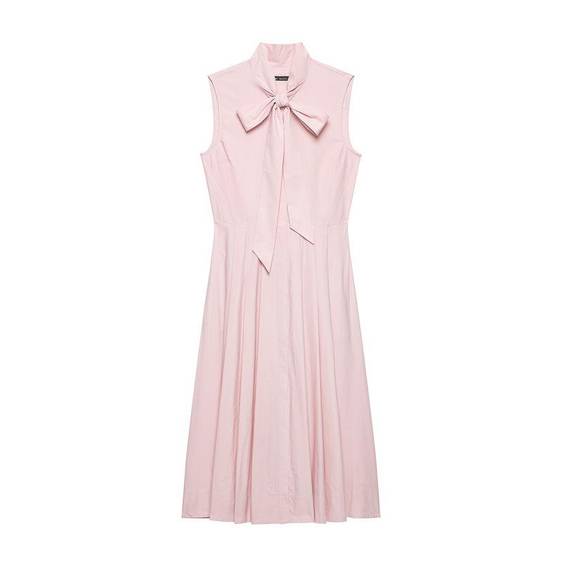 ZA Foreign Trade European and American Style 2026 Summer New Fresh and Sweet Style Tie-Collar Shirt Dress 4786249