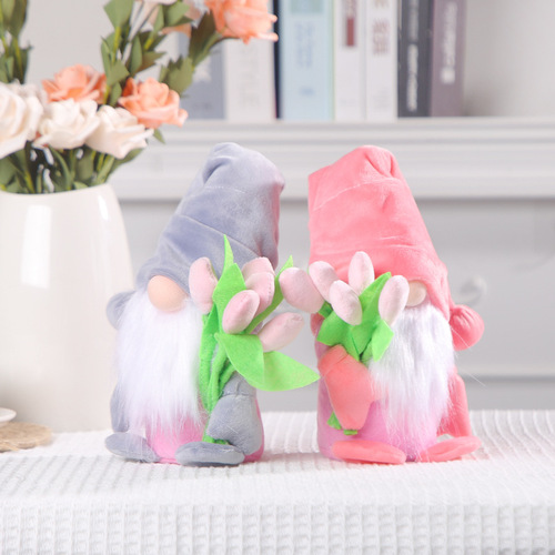 Cross-border new product Tulip Rudolph Mother's Day Valentine's Day doll Mom's birthday gift home window decoration