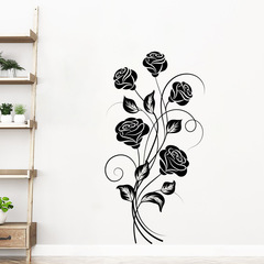 新款AD3127個性創意黑色枝葉花朵牆貼客廳家居牆面裝飾貼紙自粘