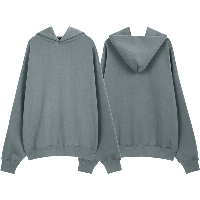 Versión alta yeezy Kanye mismo estilo calle alta color sólido forro polar cremallera con capucha suéter de los hombres y las mujeres del mismo estilo HOODIE