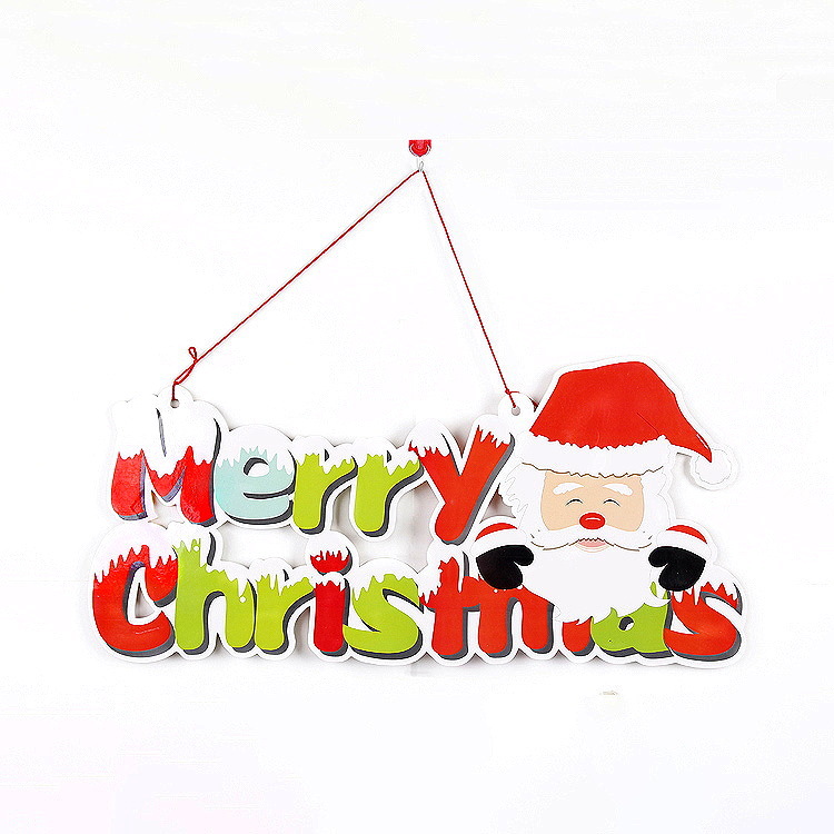 Nueva tarjeta de letras de Feliz Navidad Merry Christmas tablero de espuma suministros de decoración de Navidad colgante número de casa