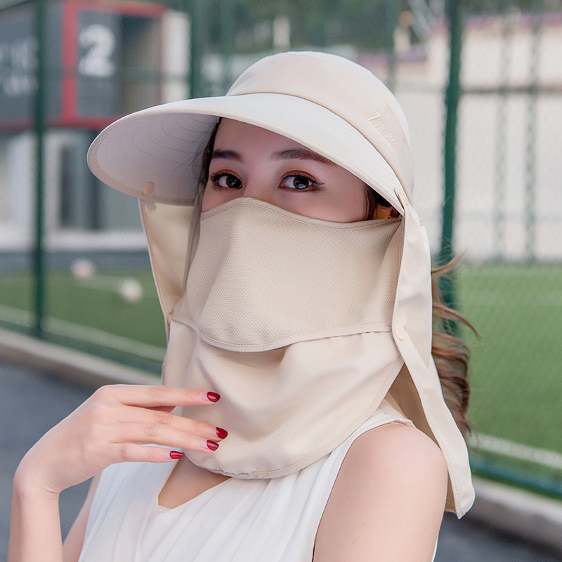 Hat for Women, Summer Sun Protection Hat, Face-Covering, Cycling, Outdoor, Foldable, Beach Sun Hat, Large Brim Hat, Sun Hat, Uv Protection