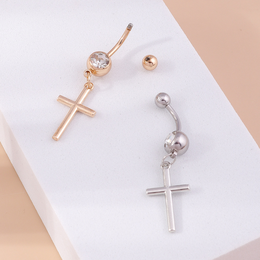 Cross Belly Button Piercing Set Personalized Summer Jewelry_voghion.com