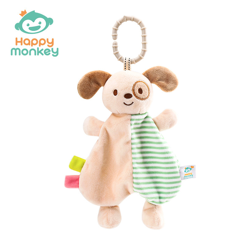 Juguete Colgante para Cuna Happymonkey, Toalla de Confort para Bebés de 0 a 1 Año, Juguete Masticable para Calmar el Sueño y la Educación Temprana