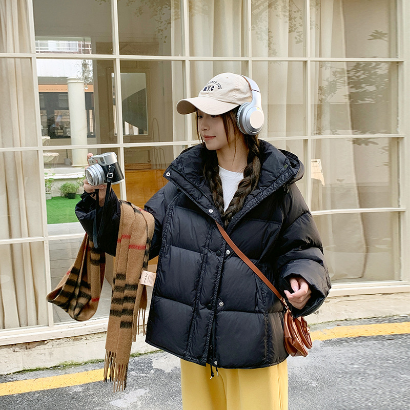 冬季跨境泡芙棉服棉女短款新款时尚宽松面包服棉袄外套潮|undefined