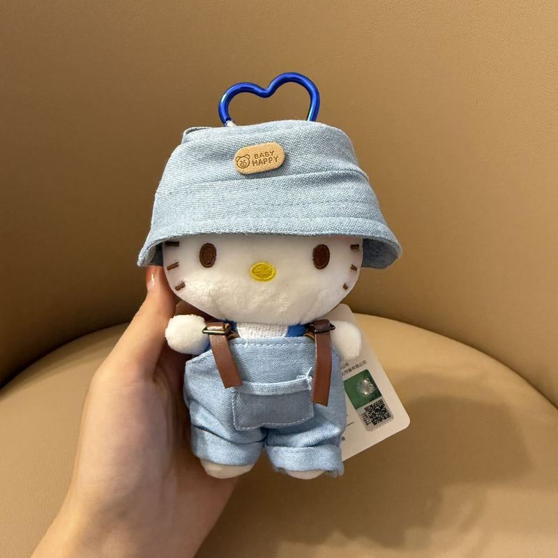 正版kt挂件HelloKitty三丽鸥毛绒公仔玩偶钥匙扣可爱包挂饰礼物|undefined
