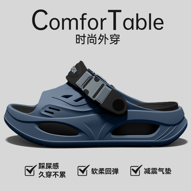 Non-Slip and Wear-Resistant Slippers for Men, Summer 2026 New Model, Comfortable for Driving Without Tiring the Feet, Odor-Resistant Outdoor Eva Sandals