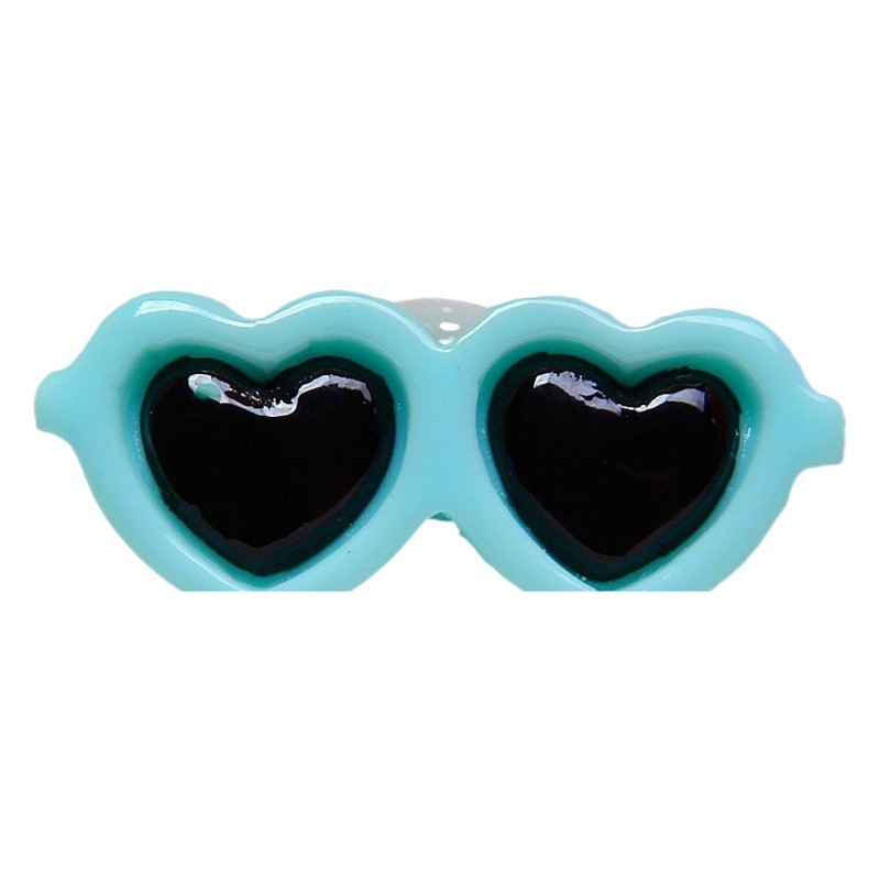 Pequeñas gafas de sol de amor, gafas de imitación de resina en forma de corazón, accesorios para animales de peluche de bricolaje, accesorios para perros y mascotas