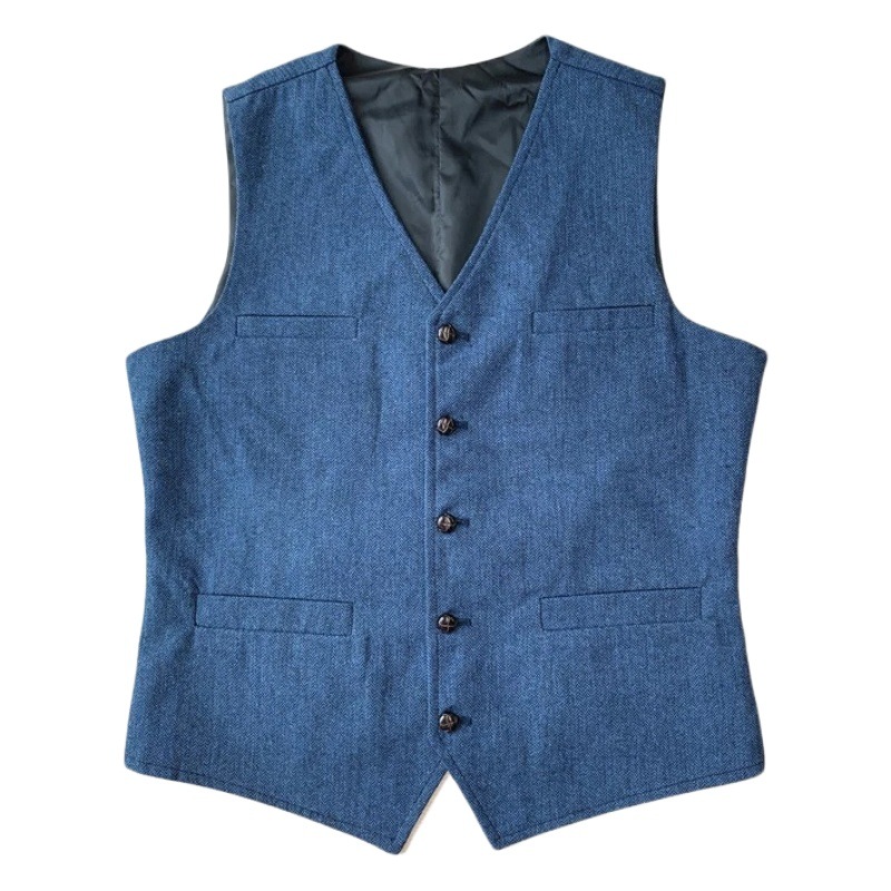 Traje de hombre chaleco Comercio exterior SLIM-Fit espiga chaleco casual negocio profesional ropa formal mejor hombre vestido de los hombres 12