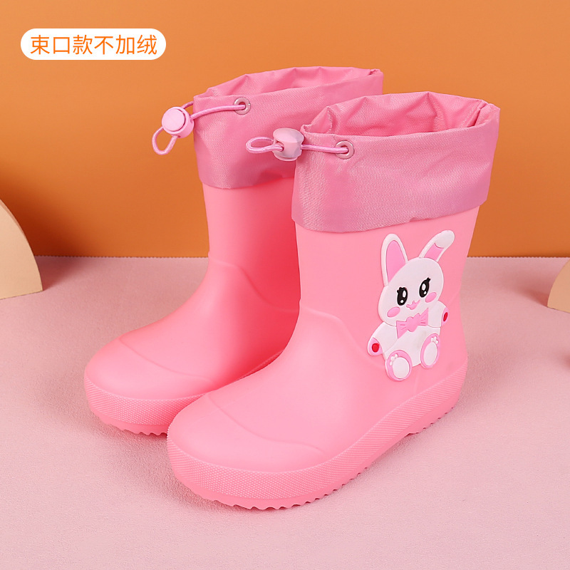 漫画の雨の靴の子供の雨の靴の幼児の水の靴の中で子供の中で筒の口の水の靴の滑り止めの高い顔の値の女性の子供の靴|undefined