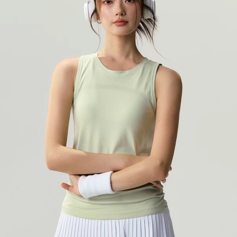 Women's Summer Yoga Vest Sleeveless Quick-Dry Sports Top Pilates Fitness Wear Thin Green Women's Summer Yoga Vest Sleeveless Quick-Dry Sports Top Pilates Fitness Wear Thin Green