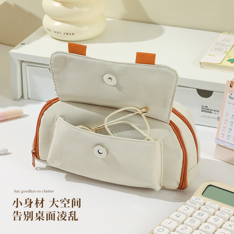 Puppy stationery bag pencil bag cute large capacity dirt-resistant pen box ins style simple primary school students men and women stationery box