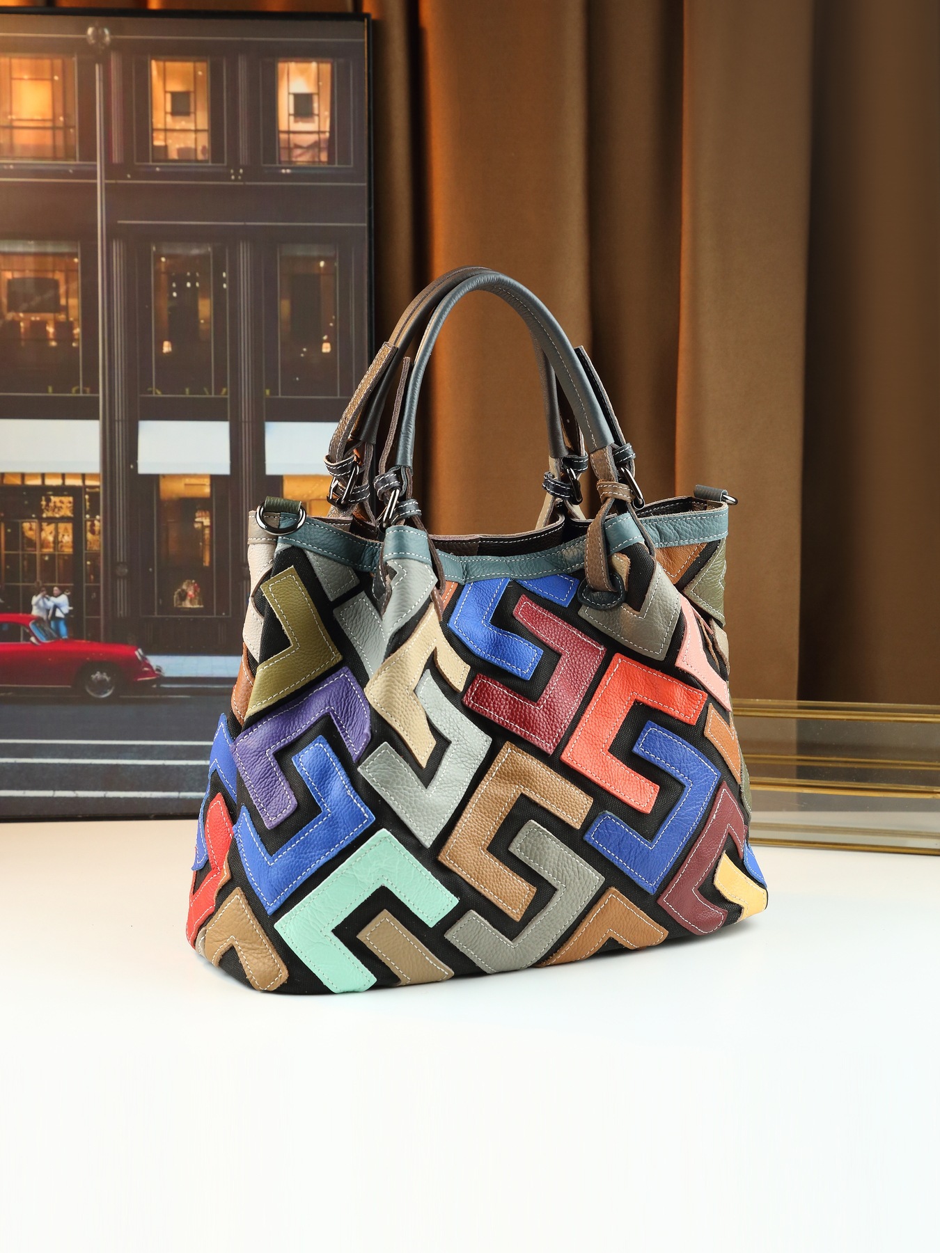 Retro Genuine Leather Crossbody Handbag For Women Shoulder Bag_voghion.com