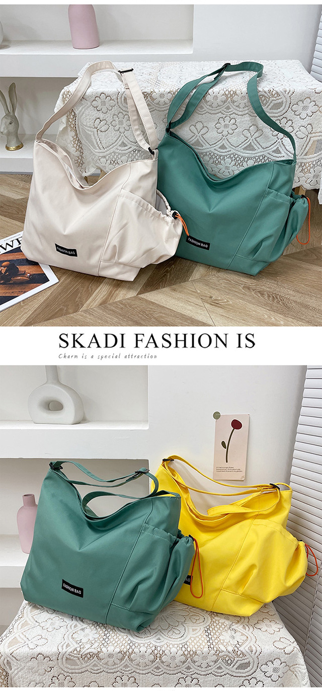 Korean-style canvas bag crossbody bag, women's backpack, simple and versatile, new trendy class bag, large-capacity student single-shoulder crossbody bag undefined