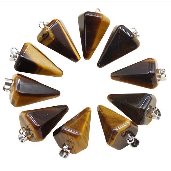 Organic agate hexagonal pendant