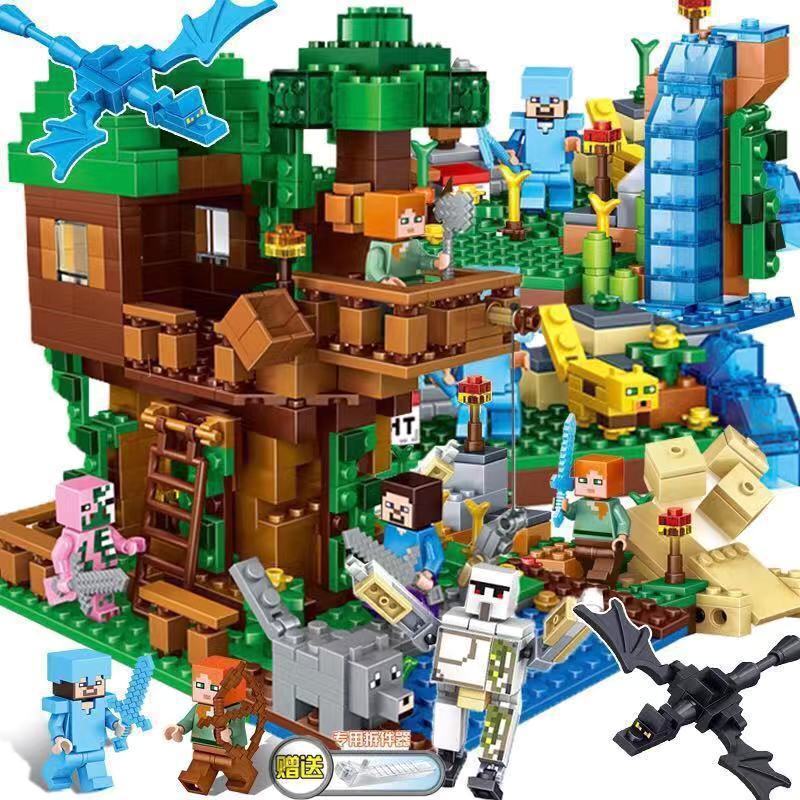 Juguetes de construcción compatibles con "Mi Mundo" – casa de aldea, rompecabezas para niños/as de 6 a 14 años, regalo