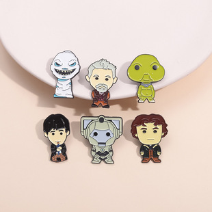 Q version cartoon metal brooch clothing accessories collar pin animation peripheral character gifts exquisite