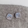 Blue crystal earings, small high-end earrings, gradient, 2023 collection, light luxury style