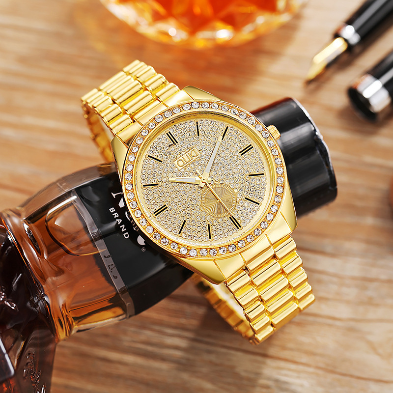 Nouveau bracelet en acier à diamants non mécanique pour montre pour hommes_voghion.com