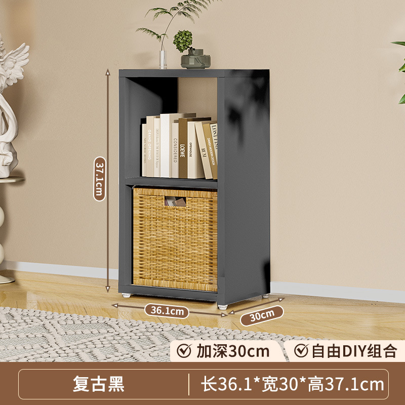 钢制格子柜家用客厅储物柜落地自由组合式书架儿童收纳绘本架矮柜|undefined