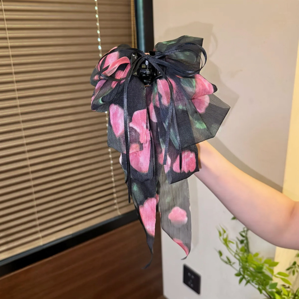 Clip de agarre de lazo de súper hada, parte posterior de la cabeza llena, pinza para el cabello, clip para el cabello de princesa, tocado de clip de tiburón de sentido avanzado