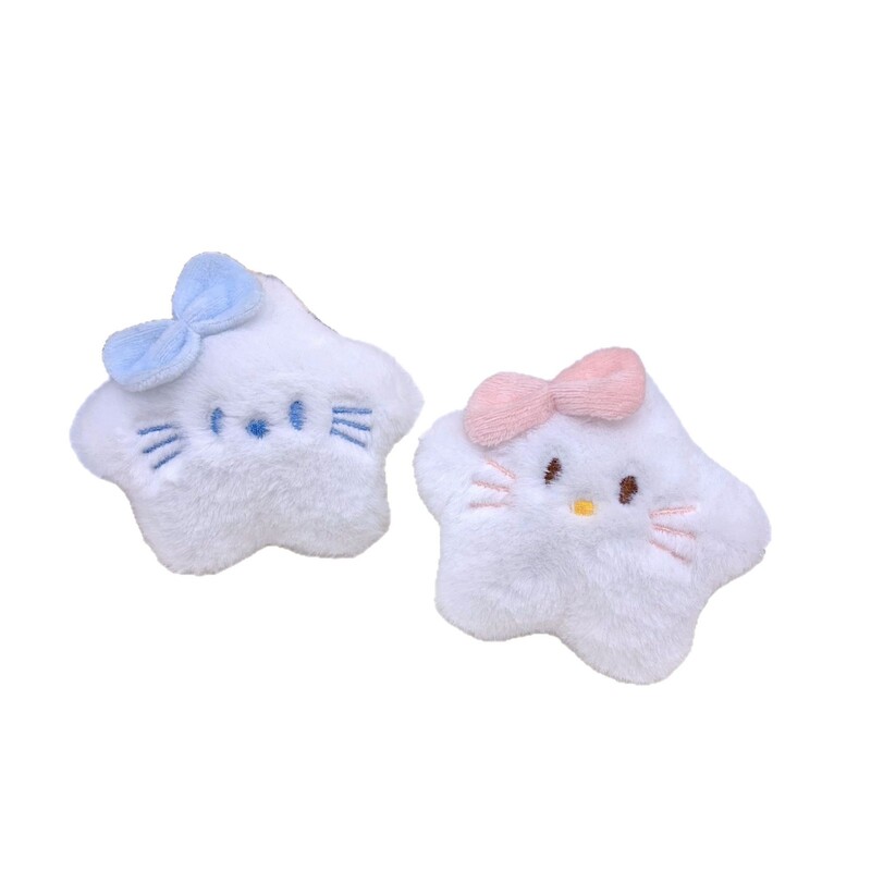 卡通五角星kt毛绒猫咪公仔配件卡通玩偶胸针配饰品围巾包辅料批发|undefined
