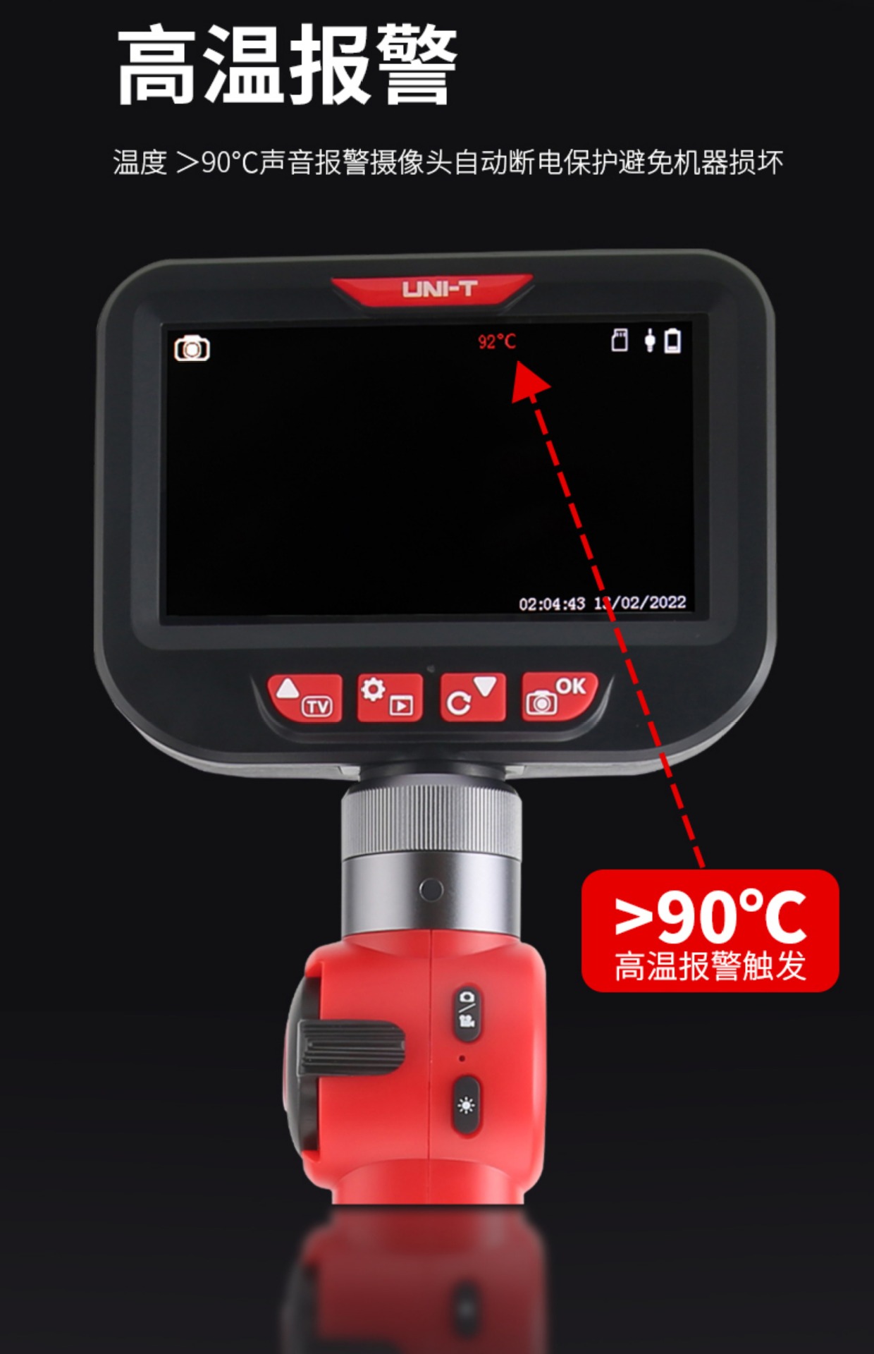 Uliide UT663A industrielles Endoskop HD-Kamera visuelles Inspektionssystem Autoreparatur Klimaanlage Detektor Fabrik