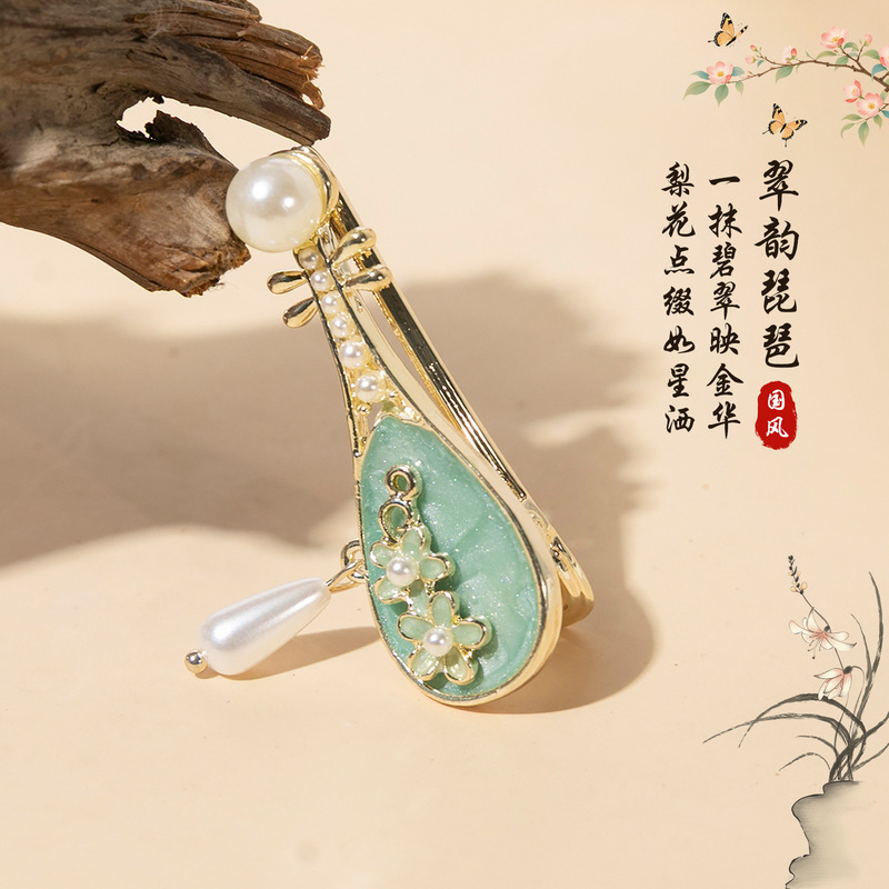 发夹古风扇形珍珠流苏侧边夹刘海夹创意碎发鸭嘴夹子头饰品批发女|undefined