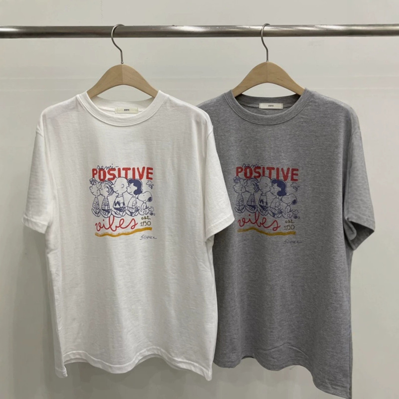 South Korea's Dongdaemun 2026 New Summer Style Women's Fifty Work Clothing Loose Cartoon Pattern Short-Sleeved T-Shirt South Korea's Dongdaemun 2026 New Summer Style Women's Fifty Work Clothing Loose Cartoon Pattern Short-Sleeved T-Shirt