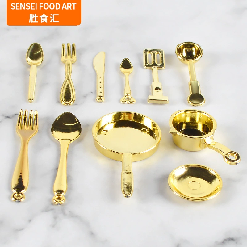 Мини-сцена для игры в еде соответствующая кухонная игрушка модель мини-Ложка Вилка реквизит модель