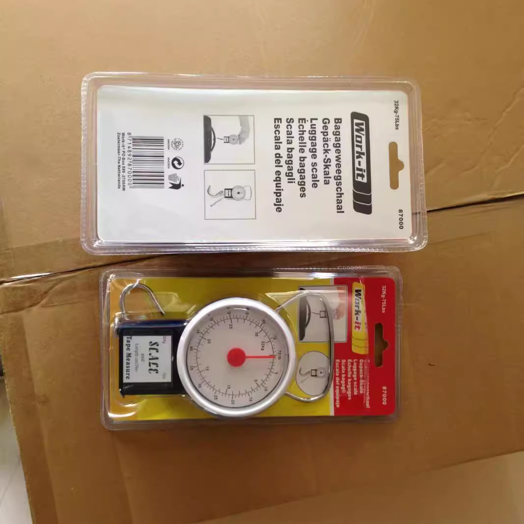 2024 nueva escala de pesca de tarjeta 32kg con escala de primavera de cinta escala de equipaje escala mecánica