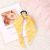 Elastic hair accessory from pearl, European style, floral print, wholesale