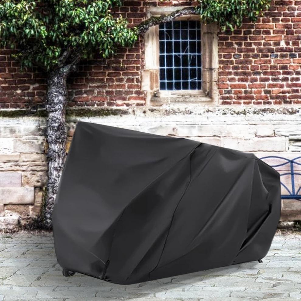 Cross-Border Motorcycle Cover, Rainproof and Sunproof Electric Vehicle Cover, Outdoor Portable Dustproof Thickened Vehicle Cover 210D