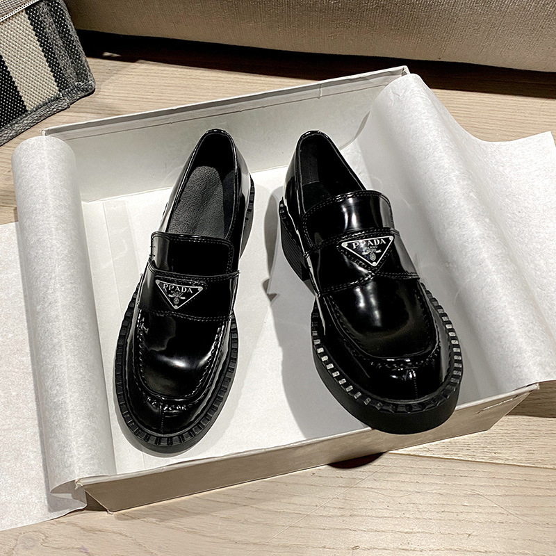 Loafers for Women, Slip-On Shoes, Black British Style Soft-Soled Leather Shoes, Thick Heels, Thick Soles, 58 Comfortable Loafers for Women Loafers for Women, Slip-On Shoes, Black British Style Soft-Soled Leather Shoes, Thick Heels, Thick Soles, 58 Comfortable Loafers for Women