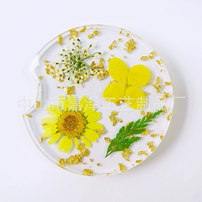 Other Automotive Interior Supplies, Flower Car Cup Mat Resin - 6605cm-yellow-green