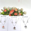 Fashionable accessory, zirconium from pearl, necklace, earrings, Korean style, bright catchy style, wholesale