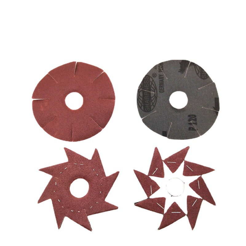 4寸 6寸 八瓣砂纸 钉好八角砂 双层硬纸 高速抛光打磨