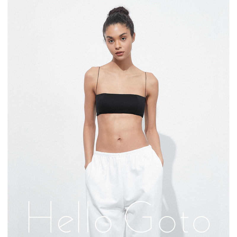 811 Strapless Pullover High-Elastic Short Thin Strap Sexy Minimalist Versatile Beautiful Back Casual Fashion High-End Camisole