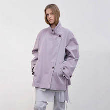 LOW小众  风衣女春秋新款时尚层次感系带收腰显瘦百搭中款外套