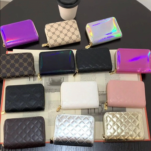 Card holder, large capacity, multiple card slots, driver's license jacket, men's and women's laser gold and silver integrated, exquisite, high-end and compact