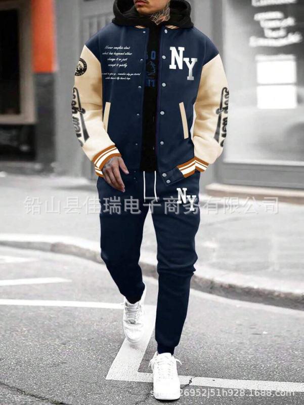 TEMU速卖通亚马逊MLB棒球服夹克3D印花外套开衫长裤套装源头批发|undefined