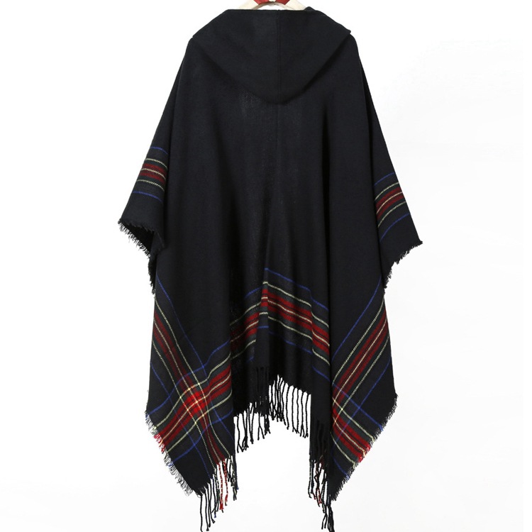 Women's Gender Tassel Design Streetwear Style Women's Streetwear Stripe Imitation Cashmere Tassel Shawl