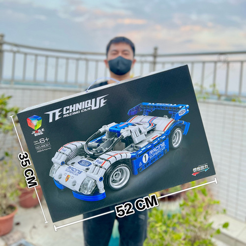 Compatible with Lego small particle building blocks racing airplane difficult assembly building blocks racing model toy gift box
