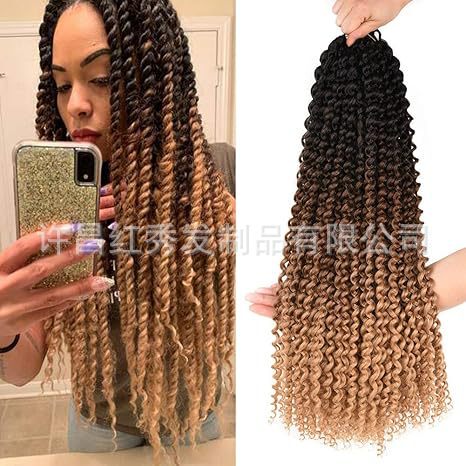 New spot 22 inch passion twist Xuchang Hongxiu wig cross-border Chemical Fiber Braided hair