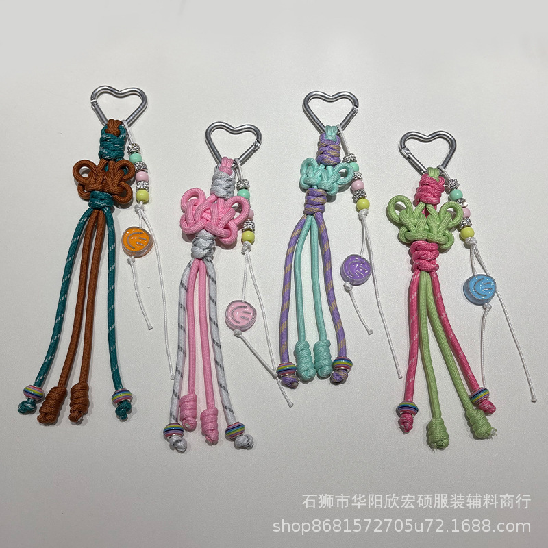 Huayang New Color Chinese Knot Lanyard Fashionable Ins Bag Pendant Car Key Pendant Personalized New Hanging Ornaments
