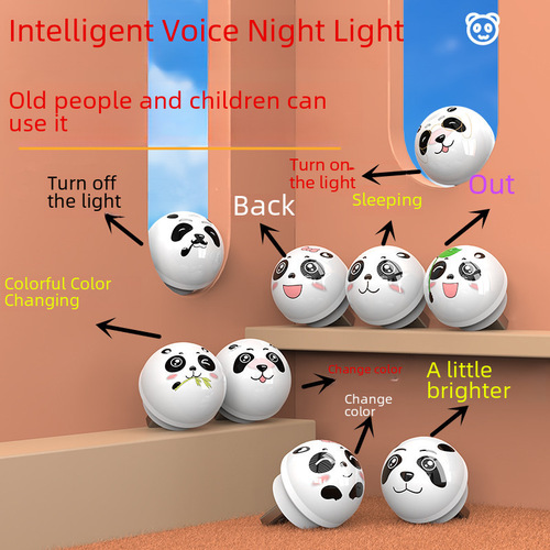 Manufacturer wholesale smart voice night light bedroom bedside gift small light LED light USB sound control artificial desk lamp