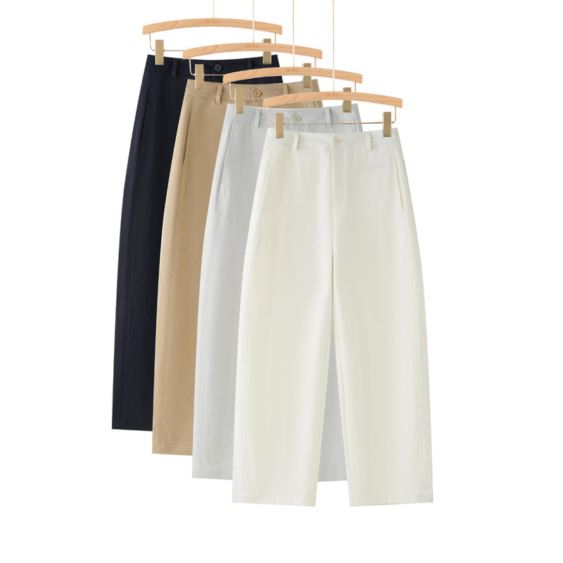 Anti-Wrinkle Cloud-Soft Cotton Cropped Pants for Women, Summer Thin Style 2026 New High-Waisted Slimming Versatile Wide-Leg Pants, Pea Pants Anti-Wrinkle Cloud-Soft Cotton Cropped Pants for Women, Summer Thin Style 2026 New High-Waisted Slimming Versatile Wide-Leg Pants, Pea Pants
